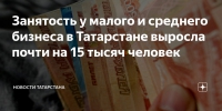 На 15 тыс. человек выросла занятость у малого и среднего бизнеса в Татарстане - Тетюшский район